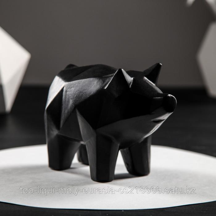 Копилка "Свинка оригами", 13 х 17 см, чёрный