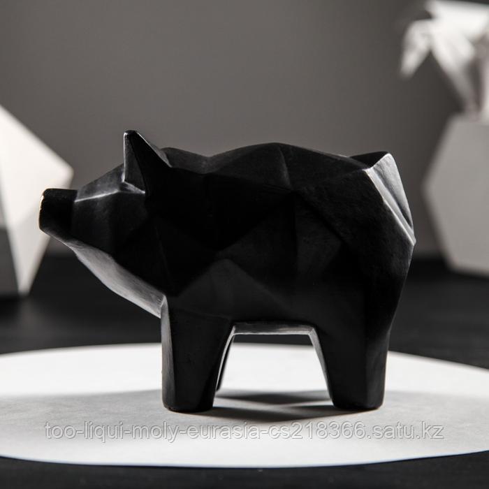 Копилка "Свинка оригами", 13 х 17 см, чёрный - фото 2 - id-p65685892