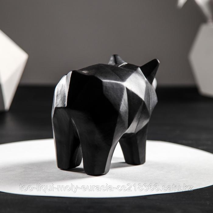 Копилка "Свинка оригами", 13 х 17 см, чёрный - фото 4 - id-p65685892