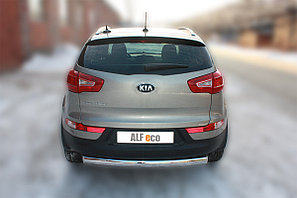 Защита заднего бампера, овальная для Kia Sportage (2010-2015), фото 1
