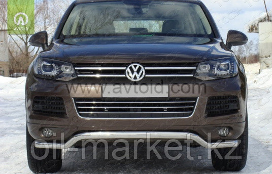 Защита переднего бампера, волна для Volkswagen Touareg (2010-2014) (2014-2018)