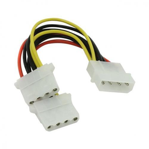 Кабель разветвитель питания Molex(M)-2*Molex(F) 0,2м - фото 1 - id-p65711795