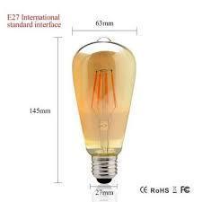 Лампа светодиодная Эдисона 6 ватт, ретро лампа лофт, винтажная лофт лампа Груша, старинная лампа Эдисона, фото 2