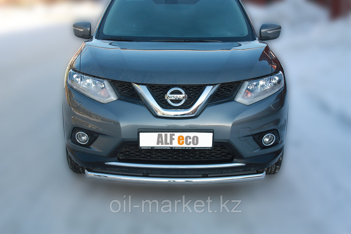 Защита переднего бампера, круглая, короткая для Nissan X-Trail T32 (2015-2018)