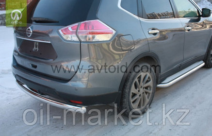 Защита заднего бампера, овальная для Nissan X-Trail T32 (2015-2018), фото 3