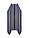 Надувная гребная лодка АКВА 3400 НДНД графит/светло- серый ар.1345, фото 4