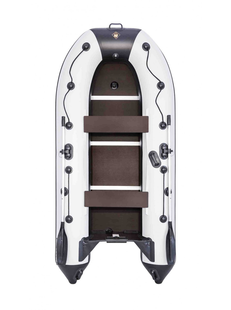 Моторно-гребная надувная лодка Ривьера Компакт 3200 СК касатка светло-серый/черный