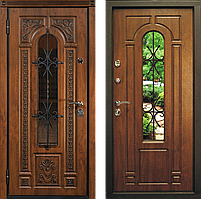 Металлическая дверь Лацио орех\орех