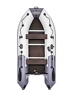 Лодка надувная гребная Ривьера Компакт 3400 СК комби светло-серый/графит
