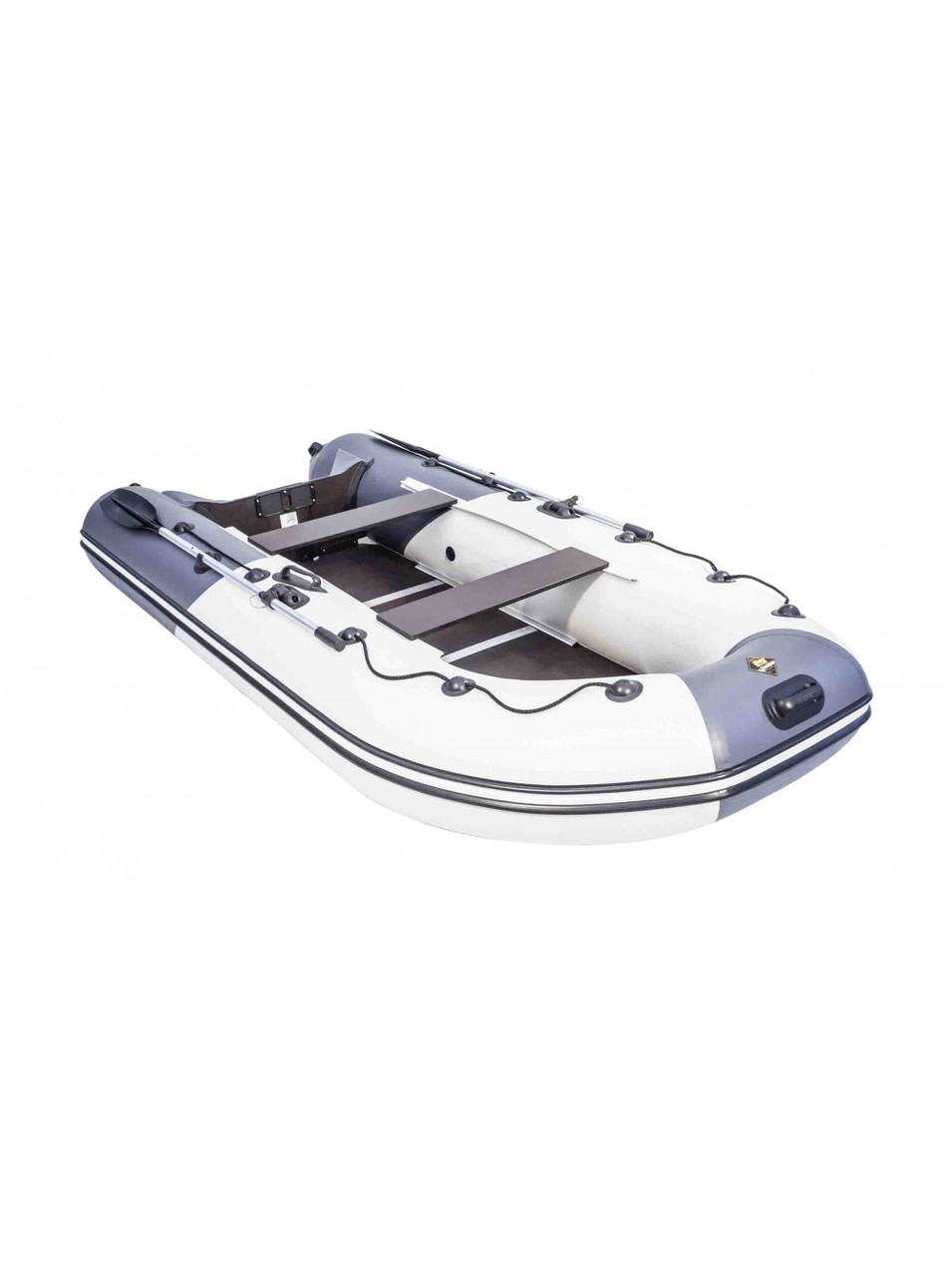 Лодка надувная гребная Ривьера Компакт 3400 СК комби светло-серый/графит - фото 3 - id-p65744320
