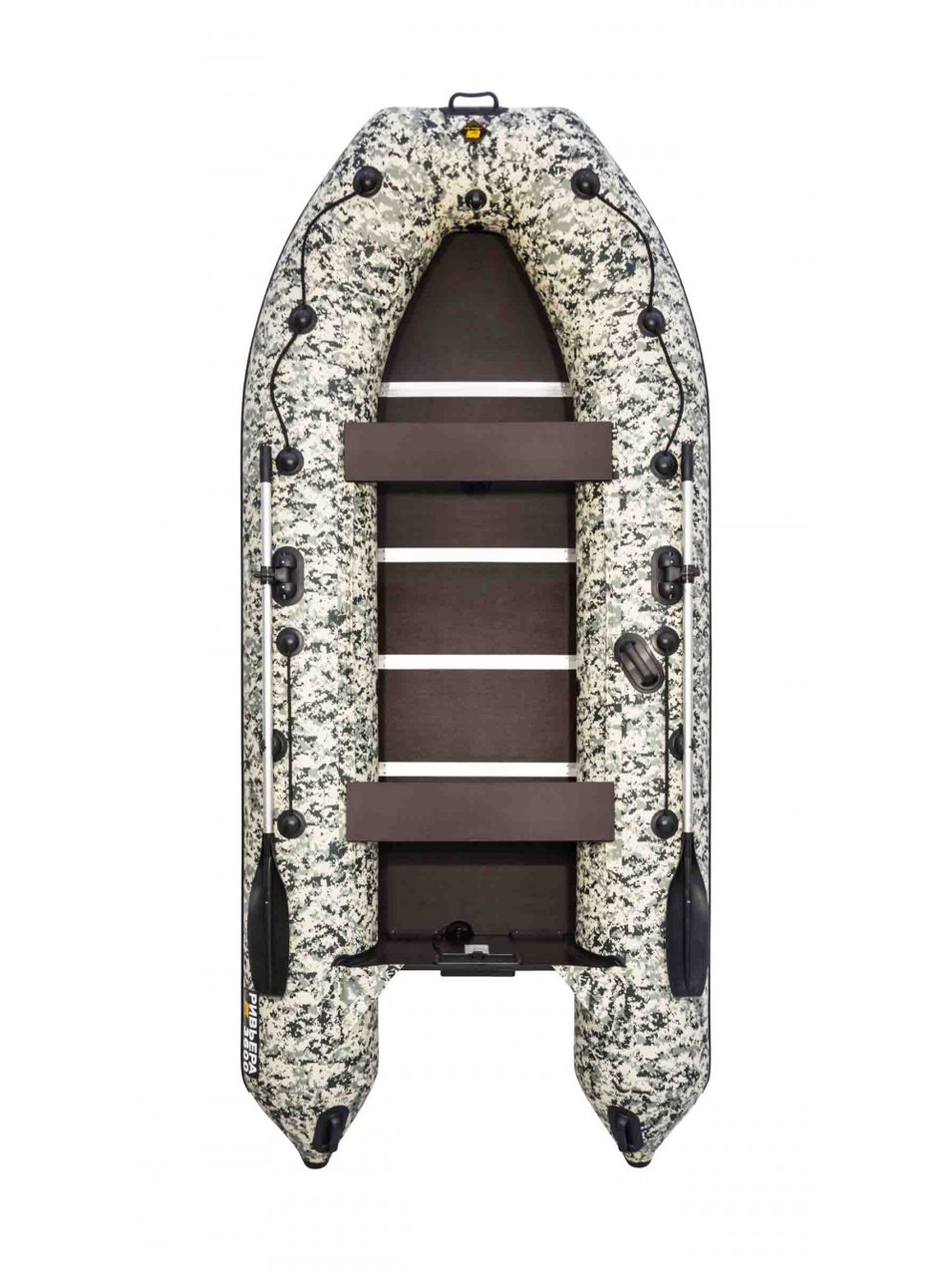 Гребная лодка Ривьера Компакт 3600 СК камуфляж пиксель