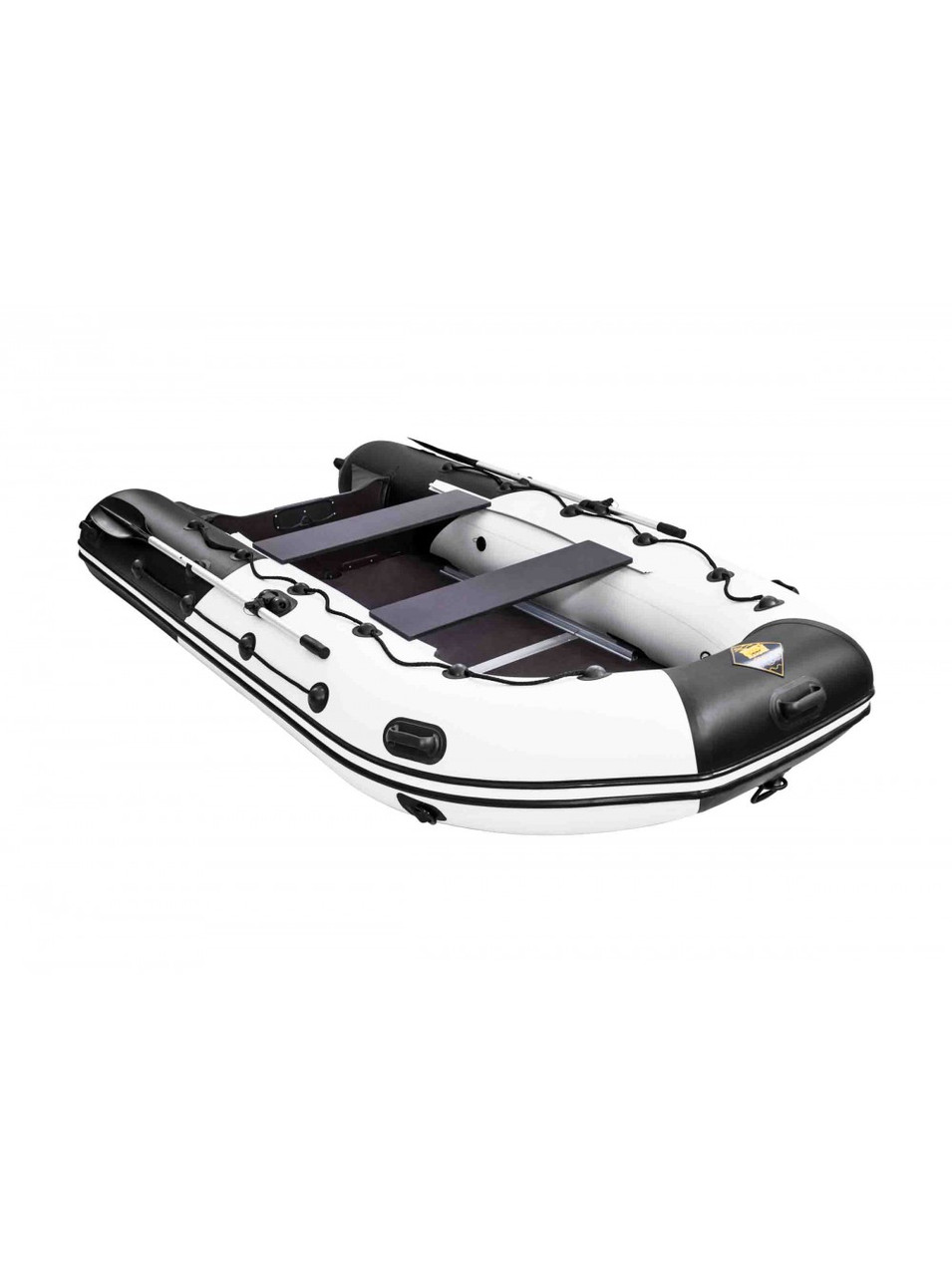 Лодка надувная Ривьера Максима 3400 СК комби светло-серый/черный - фото 3 - id-p65745219