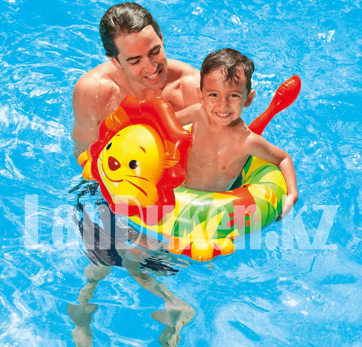 Надувной детский плавательный круг Лев Intex 58221 (71 см * 51 см), фото 1