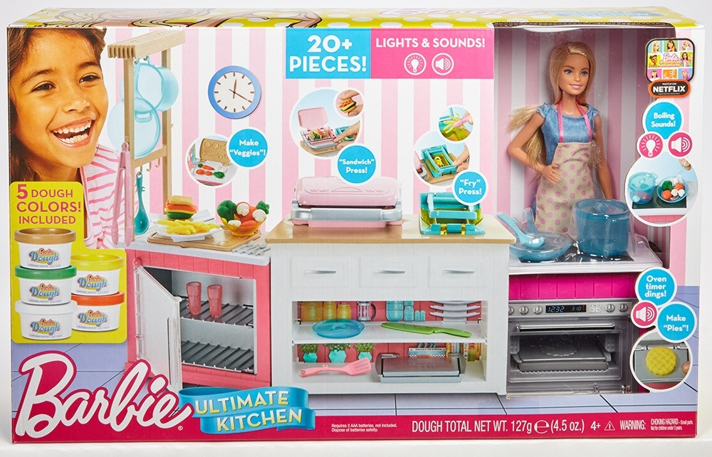 Mattel Barbie FRH73 Барби Супер кухня с куклой