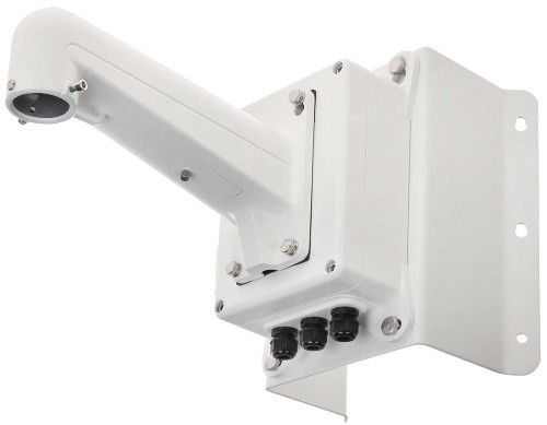 DS-1602ZJ-box-corner - Металлический кронштейн с распредкоробкой для крепления скоростных купольных камер на угол.