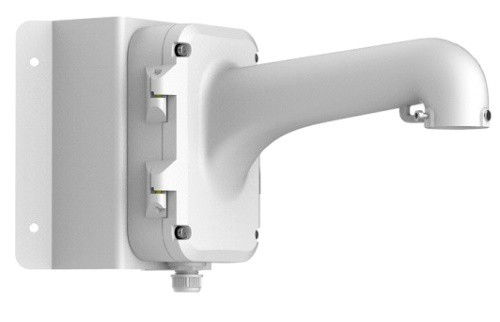 DS-1604ZJ-box-corner - Металлический кронштейн с распредкоробкой для крепления скоростных купольных камер на