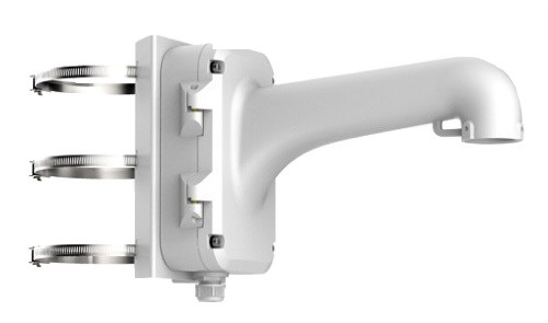 DS-1604ZJ-box-pole - Металлический кронштейн с распредкоробкой для крепления скоростных купольных камер на