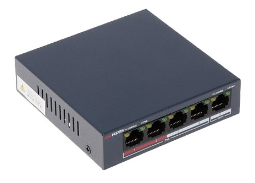 DS-3E0105P-E/M - 4-х портовый неуправляемый PoE-свитч.