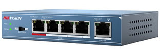 DS-3E0105P-E - 4-х портовый неуправляемый PoE-свитч.