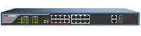 Коммутатор PoE DS-3E0318P-E - 16-ти портовый неуправляемый PoE-свитч.