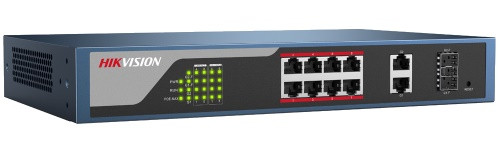 Коммутатор PoE DS-3E1310P-E - 8-ми портовый управляемый PoE-свитч.