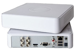 DS-7104HQHI-K1 - 4-х канальный гибридный видеорегистратор с разрешением записи до 4 MP на канал.