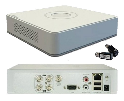 DS-7104HQHI-K1 + DS-1H18 - Комплект 4 MP гибридного видеорегистратора и видеобаллунов.