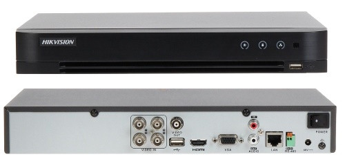 Видеорегистратор гибридный DS-7204HQHI-K1/P 4 канала до 4MP на канал и поддержкой питания по коаксиалу (PoC)
