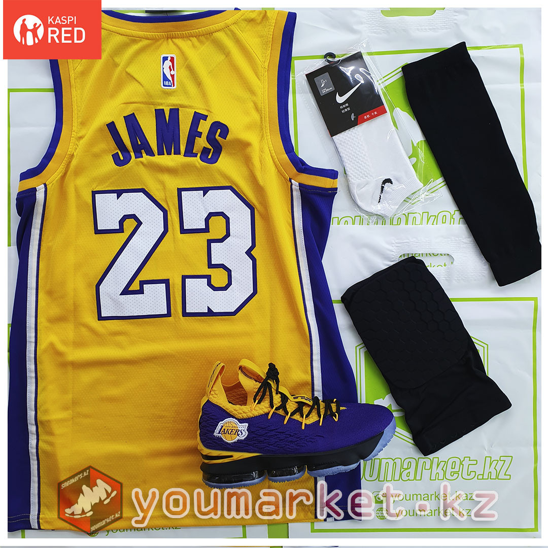 Баскетбольная форма «Лос-Анджелес Лейкерс» (Los Angeles Lakers) игрок Лебро́н Джеймс (LeBron James) - фото 2 - id-p65765869