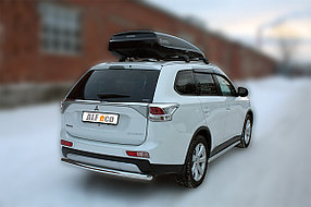 Защита заднего бампера, овальная для Mitsubishi Outlander (2014-2015), фото 4