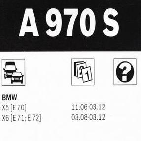 BOSCH Комплект стеклоочистителей Aerotwin 600/500mm (A 970 S) BMW X5 (E70) 07>, фото 2