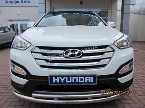 Защита переднего бампера, двойная для Hyundai Santa Fe ( 2018-), фото 3