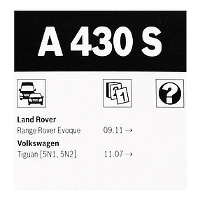 BOSCH Комплект стеклоочистителей Aerotwin 600/530mm (A 430 S) Land Rover Range Rover Evoque (11- VW Tiguan 07>, фото 3