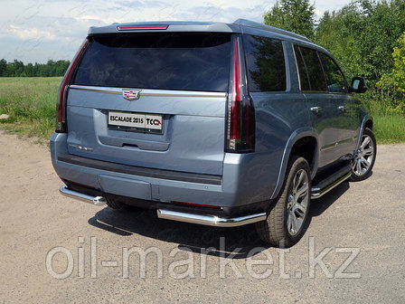 Защита заднего бампера, уголки одинарные для Cadillac Escalade ( 2015-), фото 2