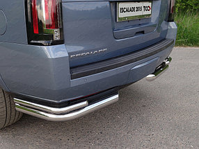 Защита заднего бампера, уголки двойные для Cadillac Escalade ( 2015-), фото 3
