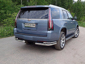 Защита заднего бампера, уголки двойные для Cadillac Escalade ( 2015-), фото 4
