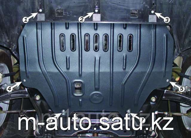 Защита картера двигателя и кпп на Mazda Tribute/Мазда Трибут 2000-2007 - фото 4 - id-p5221774