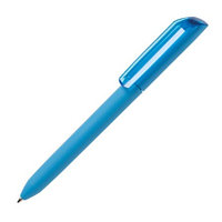 Ручка шариковая FLOW PURE c покрытием soft touch и прозрачным клипом, (устарел) Бирюзовый, -, 29418 07