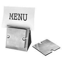Набор "Dinner":подставка под кружку/стакан (6шт) и держатель для меню, серебристый, , 3148