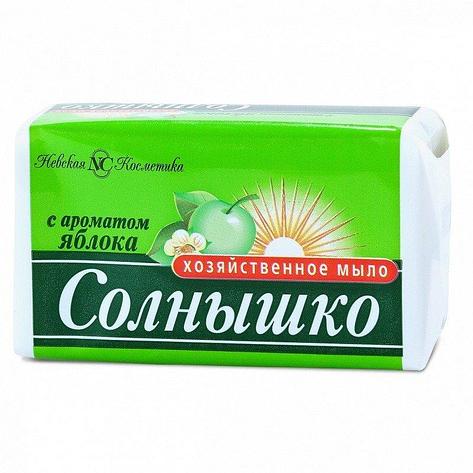 Мыло хозяйственное "СОЛНЫШКО" 140 г с ароматом яблока, 4 шт, фото 2