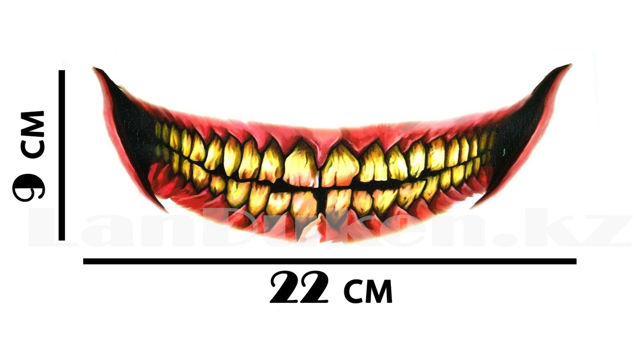 Временная татуировка на Хэллоуин в виде рта M-03 - фото 2 - id-p65801749