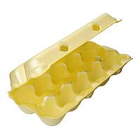 Упаковка для яиц высш. кат. (10 шт.), желтая, ВПС, 100 шт