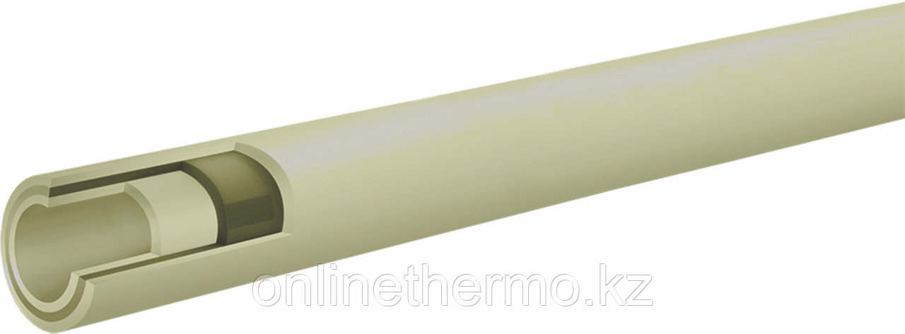 Труба 40 мм ППР армированная стекловолокном Fusitek Faser (PN 20) (СЕРАЯ)