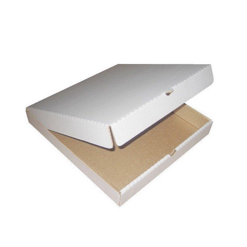 Коробка д/пиццы, 450х450х40мм, бел., микрогофрокартон E, 50 шт - фото 1 - id-p65759717