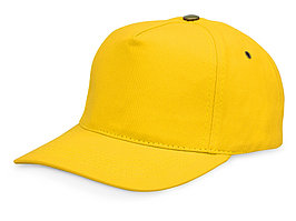 Бейсболка New York  5-ти панельная  с металлической застежкой и фурнитурой, желтый (артикул 11101902)