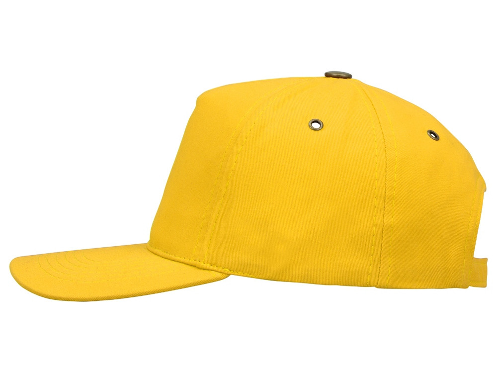 Бейсболка New York 5-ти панельная с металлической застежкой и фурнитурой, желтый (артикул 11101902) - фото 3 - id-p65788879