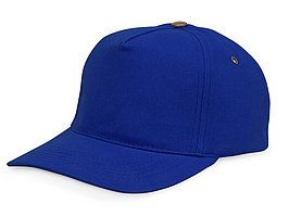 Бейсболка New York  5-ти панельная  с металлической застежкой и фурнитурой, классический синий (артикул
