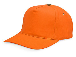 Бейсболка New York  5-ти панельная  с металлической застежкой и фурнитурой, оранжевый (артикул 11101901)