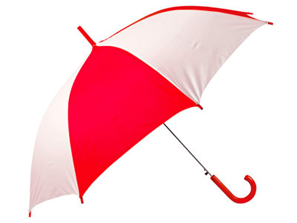 Зонт-трость Тилос, красный/белый (артикул 906161)