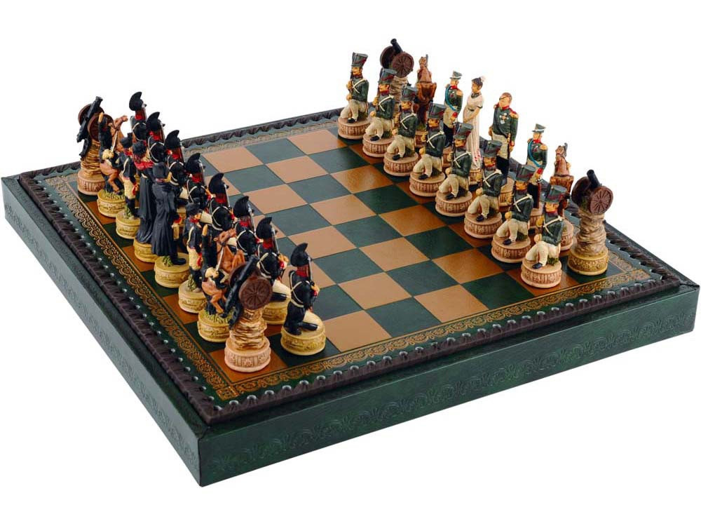 Шахматы Бородино, зеленый (артикул 54102) - фото 1 - id-p65790308